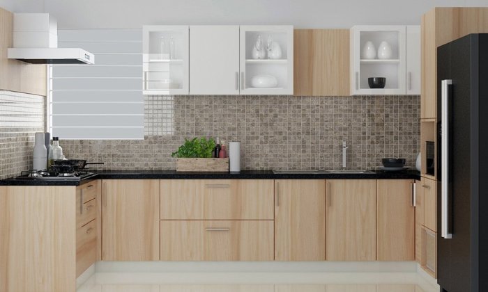 Desain dapur bersih untuk rumah kayu