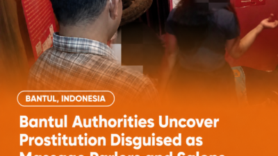 Bantul Officials Crack Down on Alleged Prostitution Disguised as Massage Parlors and Salons